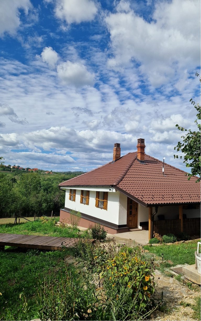 pogled na srpske kuće zemička