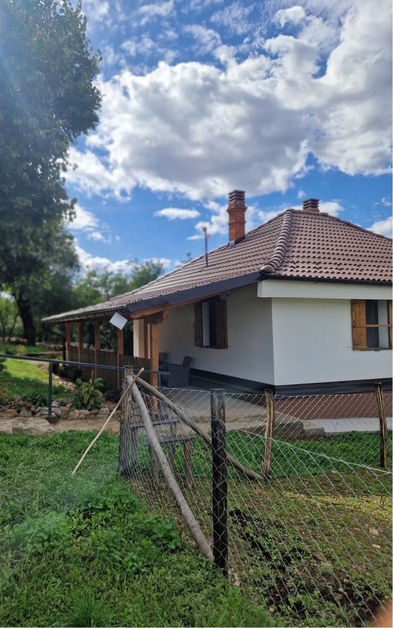 sunčan dan kod srpske stare kuće zemička